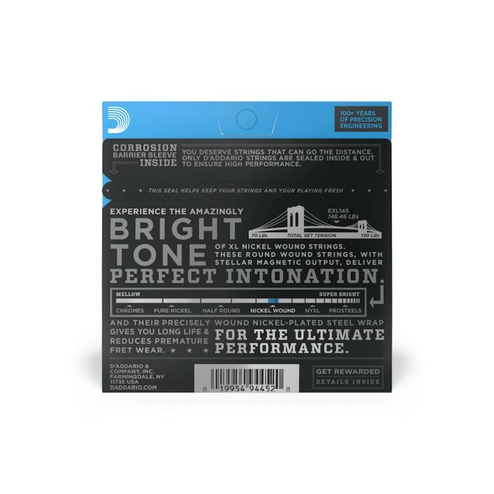 Струны для гитары D'Addario XL Nickel Wound Heavy (12-54) (EXL145) изображение 3