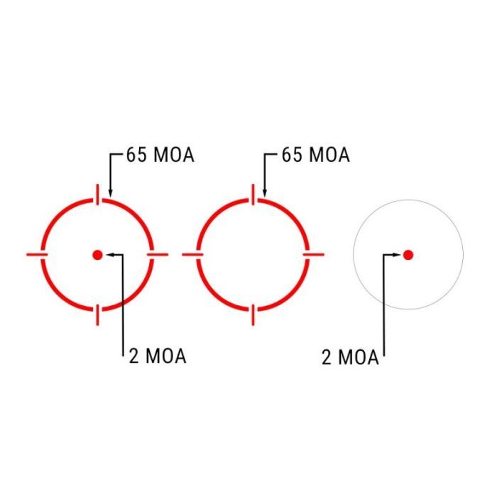 Коліматорний приціл Holosun SCRS-RD точка 2 MOA + коло 65 МОА (Red) (SCRS-RD-MRS) зображення 11