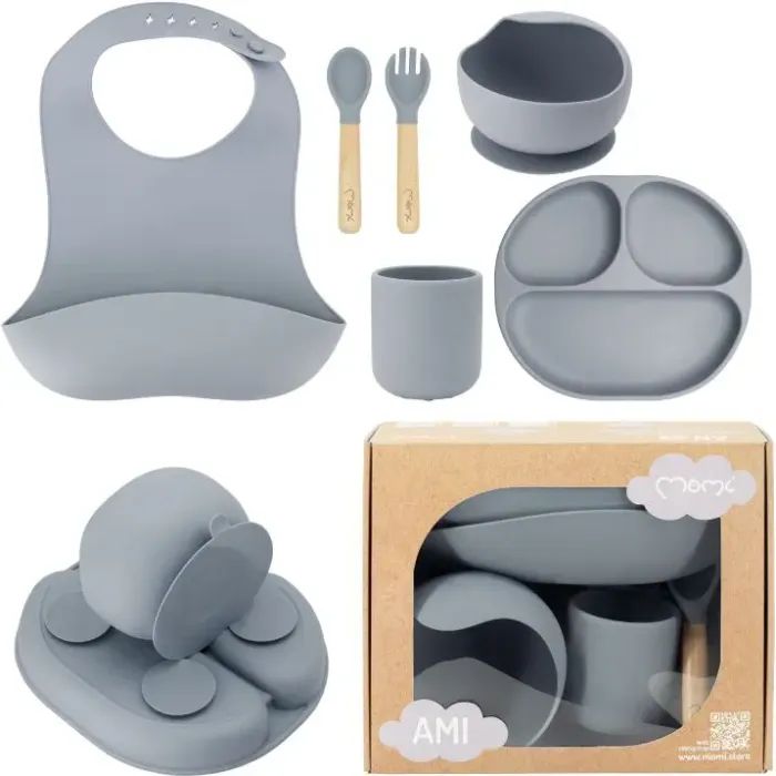 Набір дитячого посуду MoMi AMI grey (AKCE00044) зображення 2
