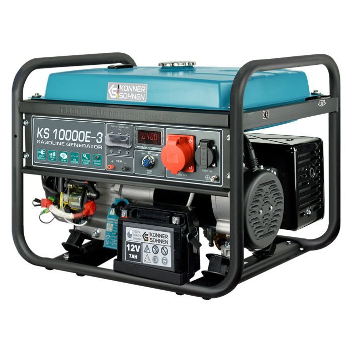 Генератор Konner&Sohnen KS 10000E-3, 400В, 7.5кВт, 3 фазы, электростартер, 88кг (KS10000E-3) изображение 3