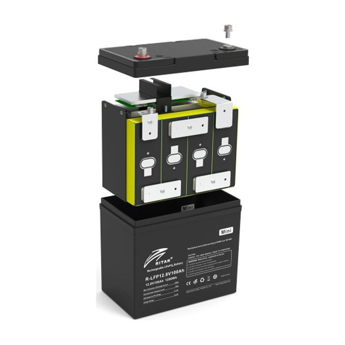 Батарея LiFePo4 Ritar R-LFP 12.8V 100Ah mini (R-LFP12.8V100AH-mini) изображение 2