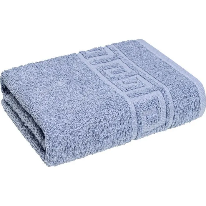Полотенце Home Line махровое бордюрное (серо-голубое) 400 гр/м2, 50х90 см (179749)