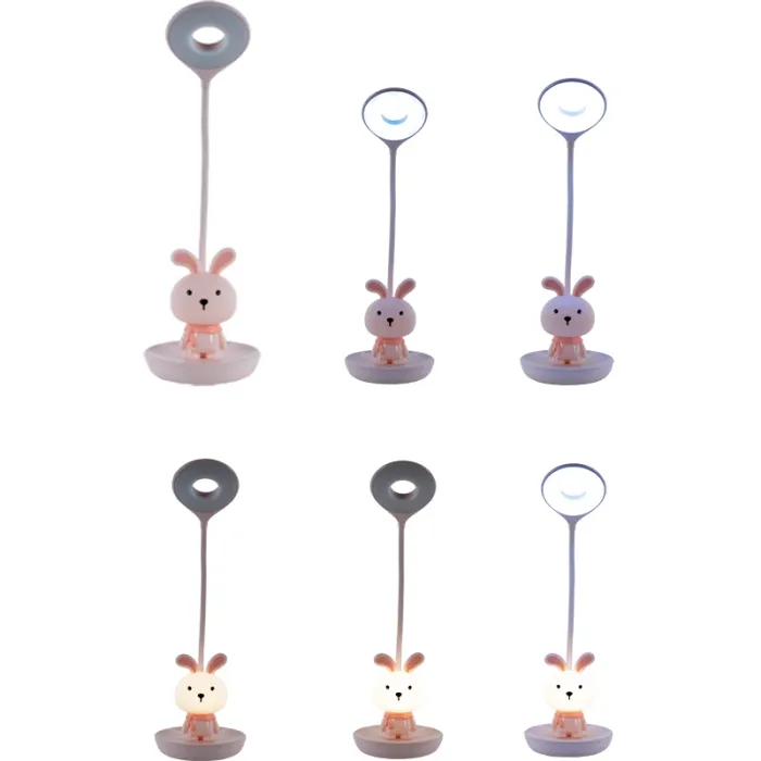 Настільна лампа Kite Bunny LED з акумулятором, біла (K24-492-1-1) зображення 5
