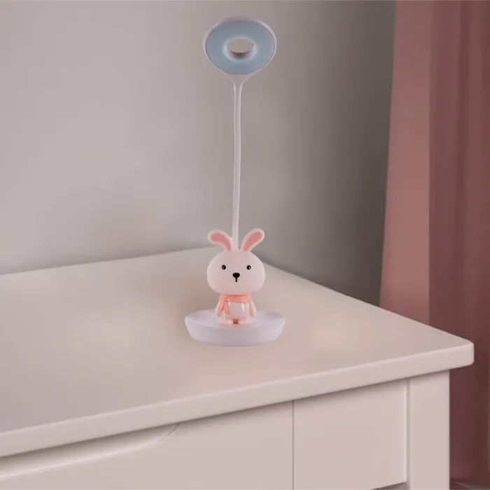 Настільна лампа Kite Bunny LED з акумулятором, біла (K24-492-1-1) зображення 6