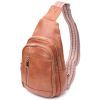 Сумка Vintage Женская слинг из экокожи Рыжая (22749)