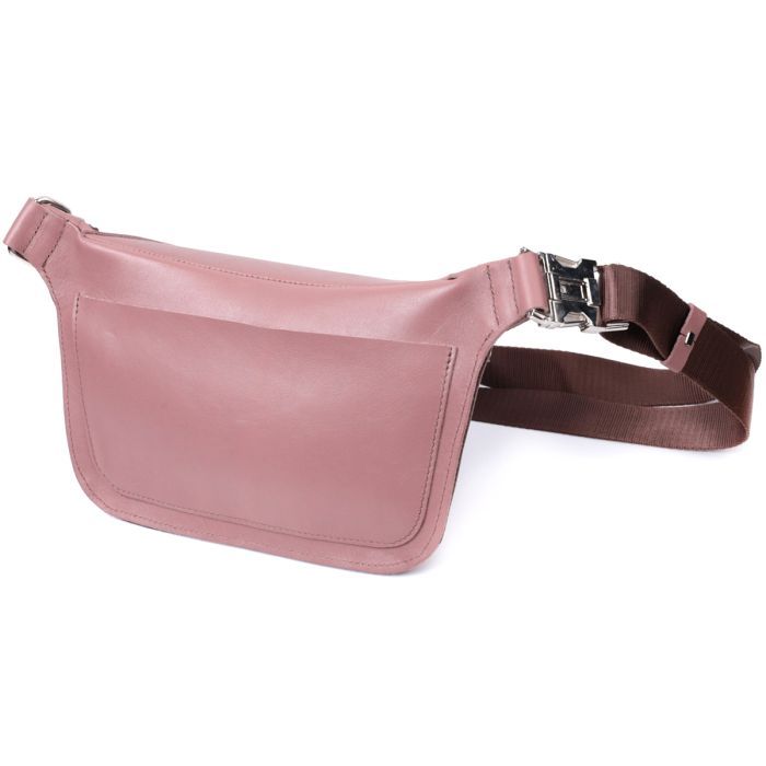 Сумка Grande Pelle Бананка из натуральной кожи Бежевая (22816) изображение 2