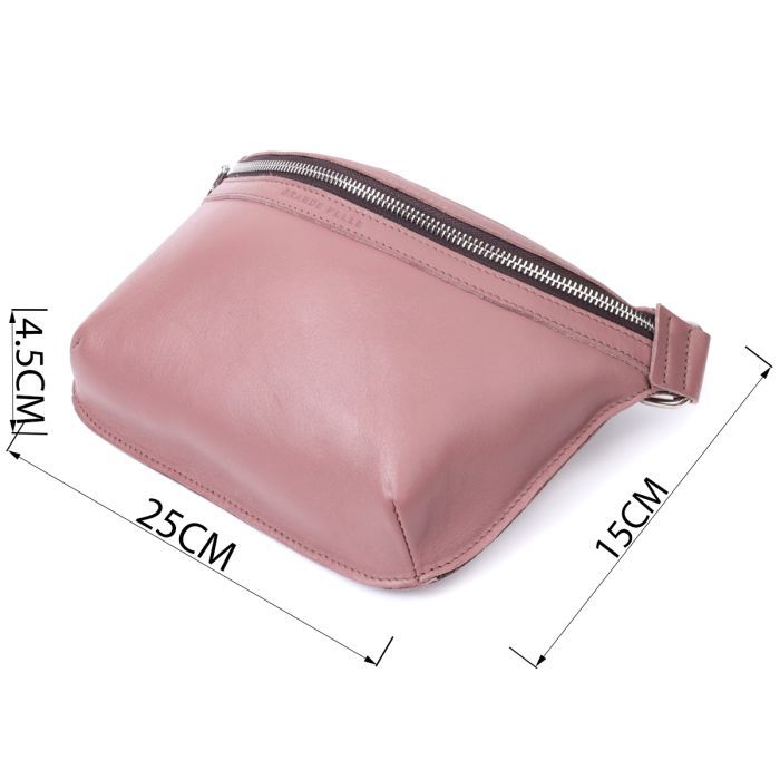 Сумка Grande Pelle Бананка из натуральной кожи Бежевая (22816) изображение 3