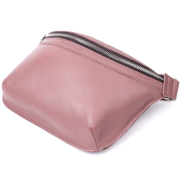 Сумка Grande Pelle Бананка из натуральной кожи Бежевая (22816) изображение 5