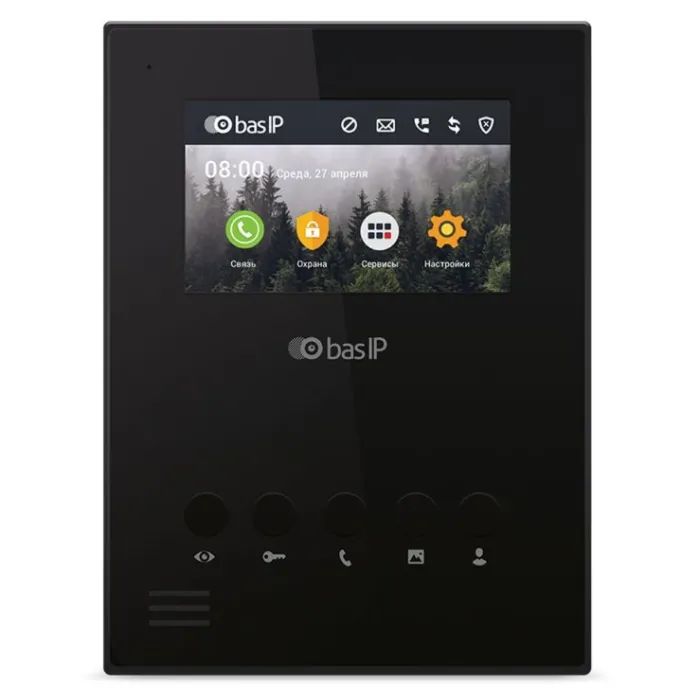 Видеодомофон Bas-IP AU-04LAF/W Black