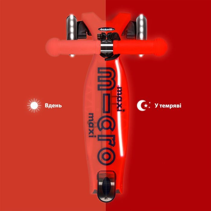 Самокат Micro Maxi Deluxe Glow LED Plus Синій кришталь (MMD377) зображення 6