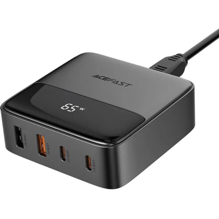 Зарядное устройство Acefast 4xUSB 65W (2xUSB-C + 2xUSB-A) Gan Z6 Fast Charger (6974316283324)