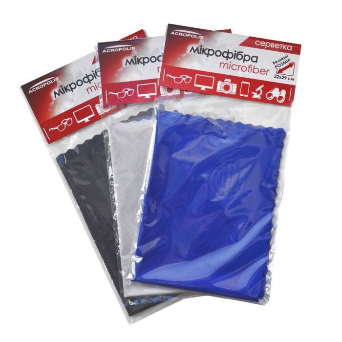 Салфетки Acropolis A-90/12 microfiber 29*22см gray, поштучно (A90-12GY) изображение 4