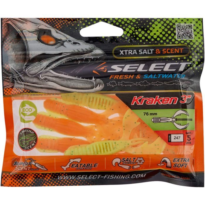 Силикон рыболовный Select Kraken 3" 302 (5 шт/уп) (1870.73.11) изображение 2