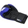 Боксерские перчатки RDX F4 Boxing Sparring Gloves Hook & Loop Blue/Black 10 унцій (BGR-F4U-10OZ) изображение 4