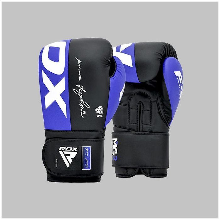 Боксерские перчатки RDX F4 Boxing Sparring Gloves Hook & Loop Blue/Black 10 унцій (BGR-F4U-10OZ) изображение 6