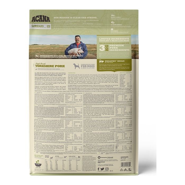 Сухой корм для собак ACANA Yorkshire Pork 6 кг (0064992572600) изображение 3