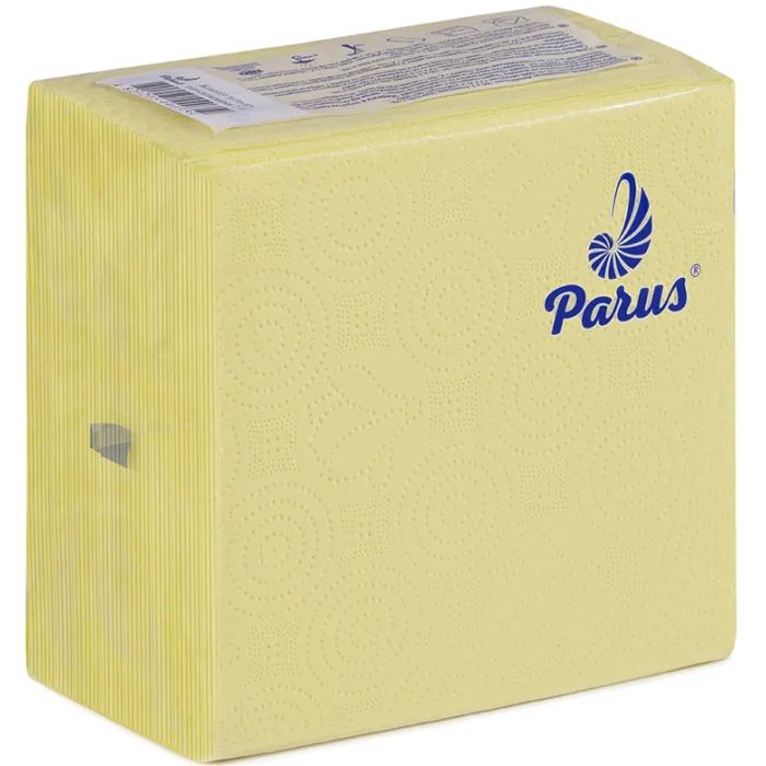 Салфетки столовые Parus 1 слой 33х33 см Желтые 100 шт. (4820205440359)