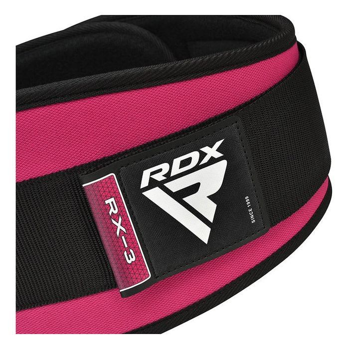 Атлетичний пояс RDX RX3 EVA Curve неопреновий Sharp Pink XS (WBE-RX3SP-XS) зображення 5