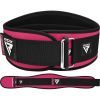 Атлетичний пояс RDX RX3 EVA Curve неопреновий Sharp Pink XS (WBE-RX3SP-XS)