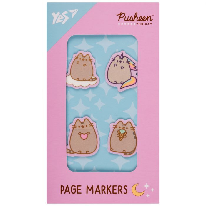 Стікер-закладка Yes Pusheen пластик 80 шт (4х20) (170419)