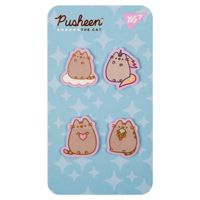 Стікер-закладка Yes Pusheen пластик 80 шт (4х20) (170419) зображення 3