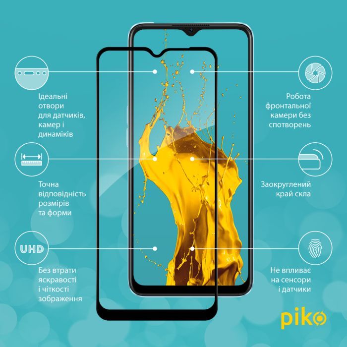 Скло захисне Piko Full Glue Oppo A57S Black (1283126576744) зображення 2