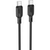 Дата кабель USB-C to USB-C 2.0m 60W Lenny silicone BX113 black BOROFONE (6941991115516) зображення 2