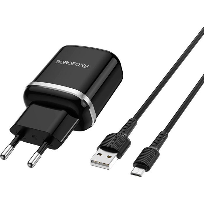 Зарядний пристрій BOROFONE BA36A High Speed USB QC3.0 + cable USB to Micro 5P 18W White (6931474715999) зображення 2