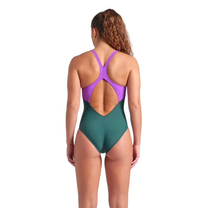 Купальник Arena Bright Glare Swimsuit V Back 008930-690 зелений 40 (3468337533672) изображение 2