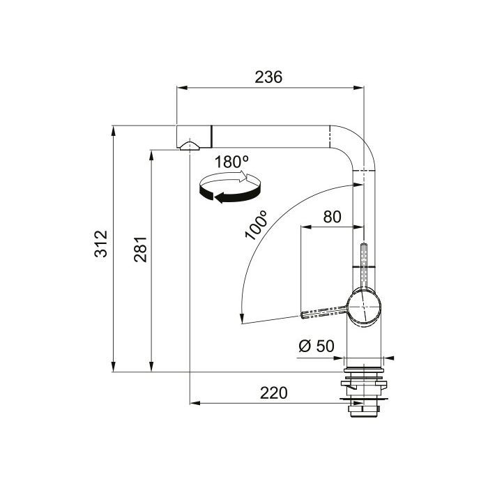 Смеситель Franke Active L (115.0653.374) изображение 3
