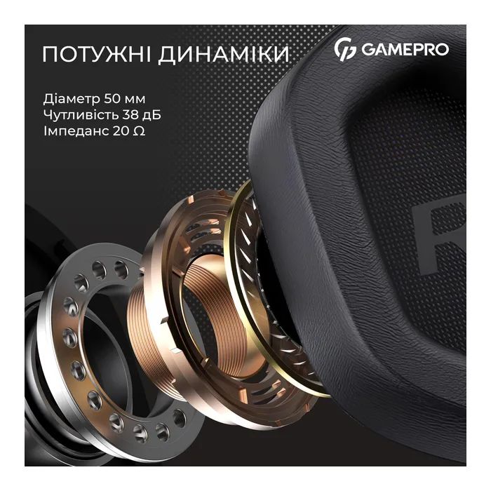 Наушники GamePro Genesis Hunter Black (HS1350B) изображение 8