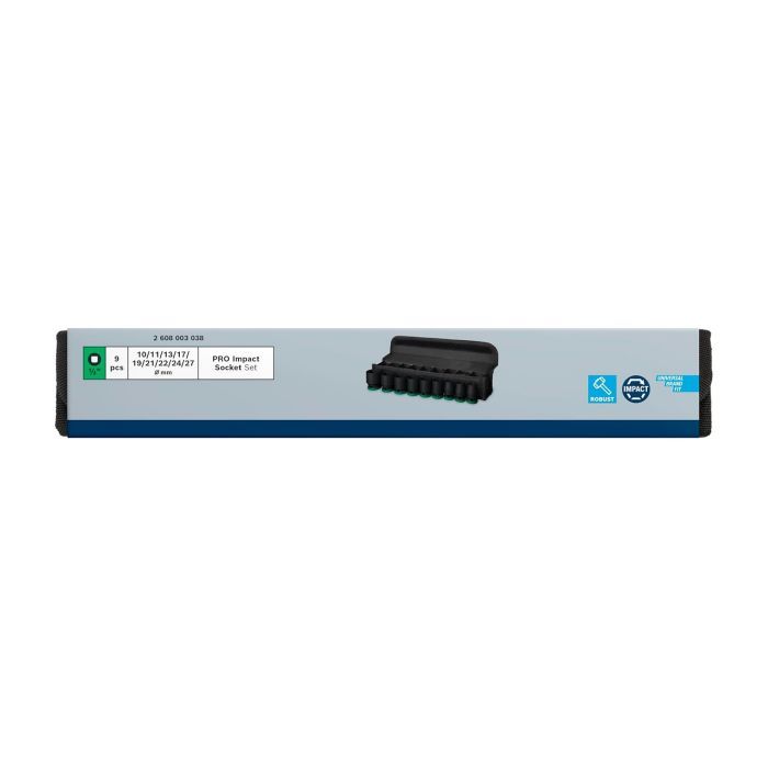 Набор головок Bosch Professional ударных торцевых Standart 9шт, 1/2" (2.608.003.038) изображение 4