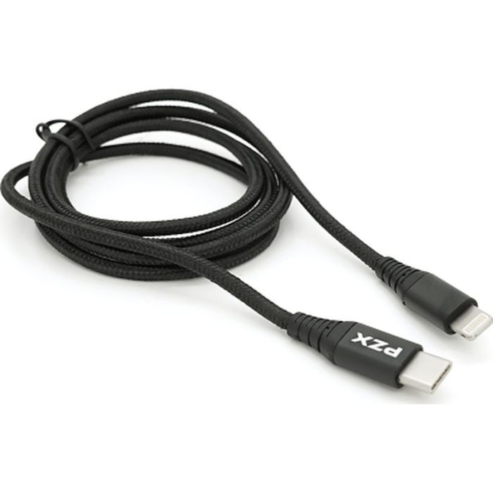 Дата кабель USB-C to Lightning 1.2m 2.1A black PZX (YT-PZX/V-109-M+L/B) изображение 2