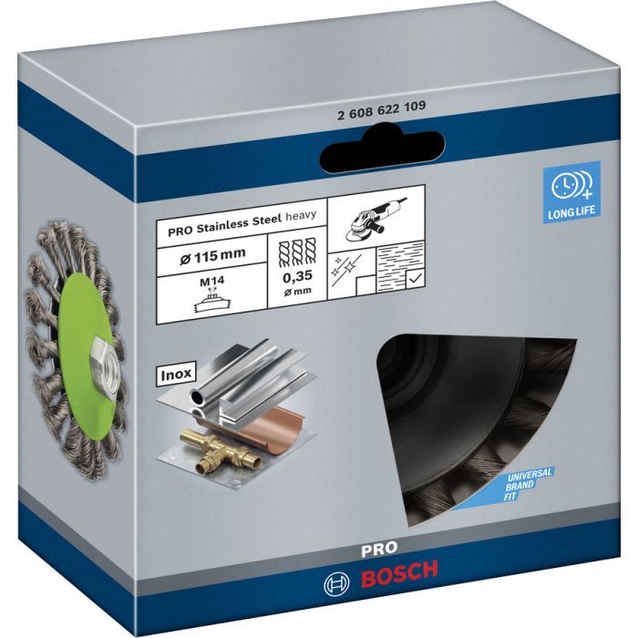 Щітка для електроінструменту Einhell Professional 115мм 0.35мм M14 (2.608.622.109) зображення 2