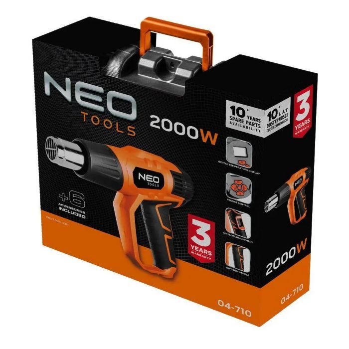 Будівельний фен Neo Tools 2000W, 70-600°C (04-710) зображення 6