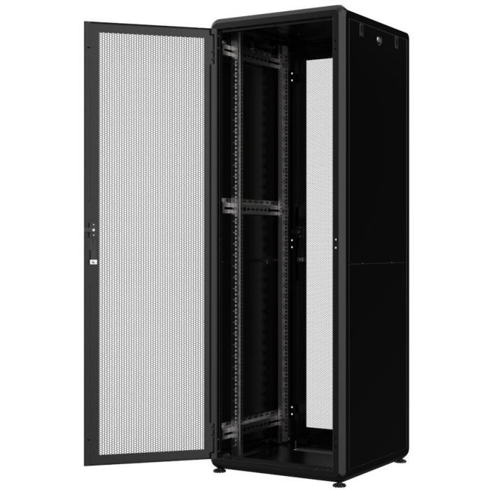 Шкаф напольный Mirsan 42U GTV 19" 600x600, перфорация 63%, RAL 9005 (MR.GTV42U66DE.01_PRF63)