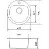 Мойка кухонная GRANADO RONDA ivory з сифоном (470*490mm.) (gr2204) изображение 8