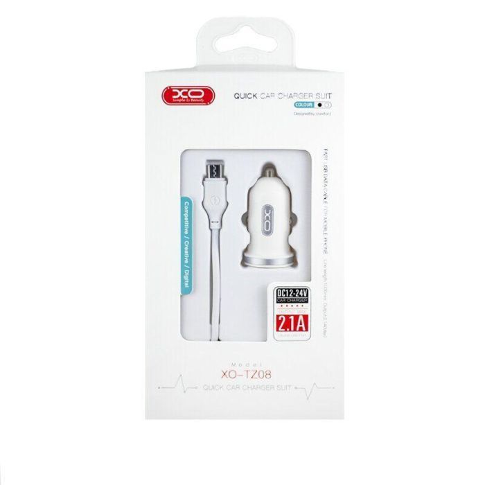 Зарядний пристрій XO 2xUSB 2.1A + cable USB to Micro 5P white (TZ08-M-WH) зображення 5
