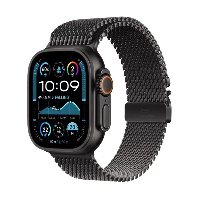 Ремінець до смарт-годинника Apple 49mm Black Titanium Milanese Loop - Medium (MXKG3ZM/A) зображення 2