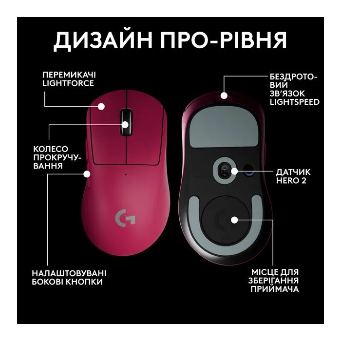 Мышка Logitech G Pro X Superlight 2 Dex Wireless Pink (910-007373) изображение 7