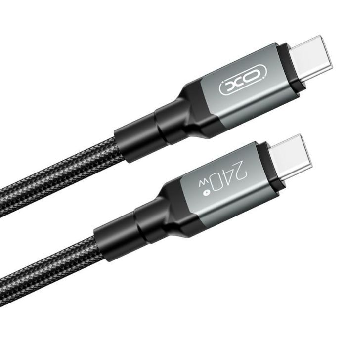 Дата кабель USB-C to USB-C 1.0m 240W black XO (NBQ264A_С_Black) зображення 2