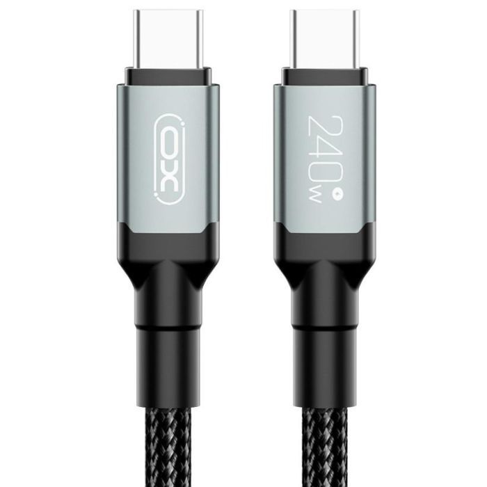 Дата кабель USB-C to USB-C 1.0m 240W black XO (NBQ264A_С_Black) зображення 6
