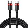 Дата кабель USB-C to USB-C 2.0m PD2.0 100W (20V/5A) red+black Baseus (CATKLF-AL91)