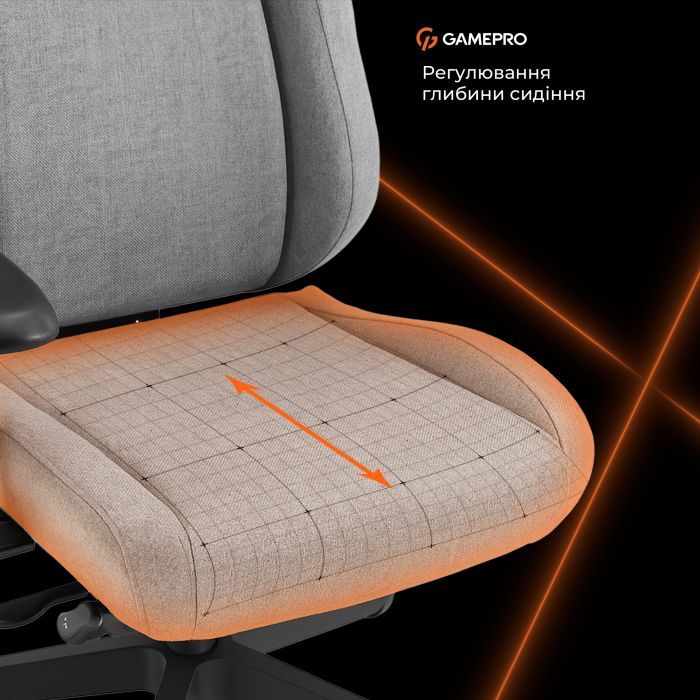 Крісло ігрове GamePro GC925B Fabric Black (GC925B) зображення 11
