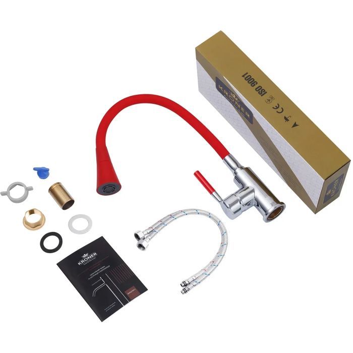 Смеситель Kroner Kuche-C132RED (CV033129) изображение 8