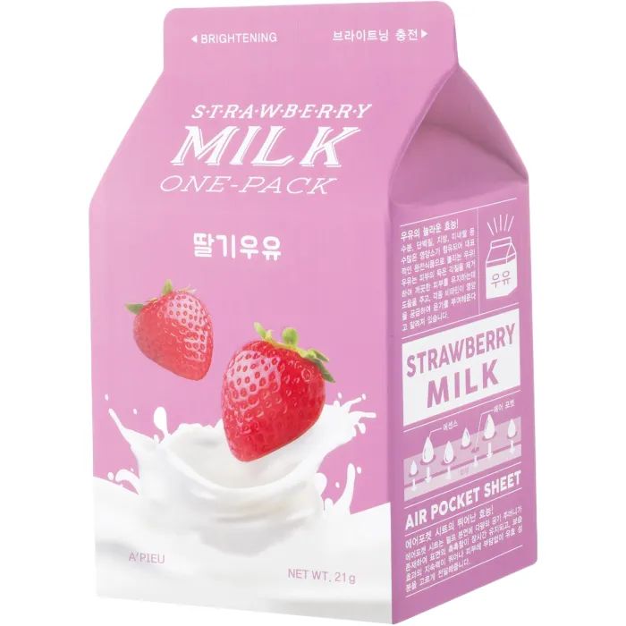 Маска для лица A'pieu Strawberry Milk One-Pack 21 г (8809747939855)