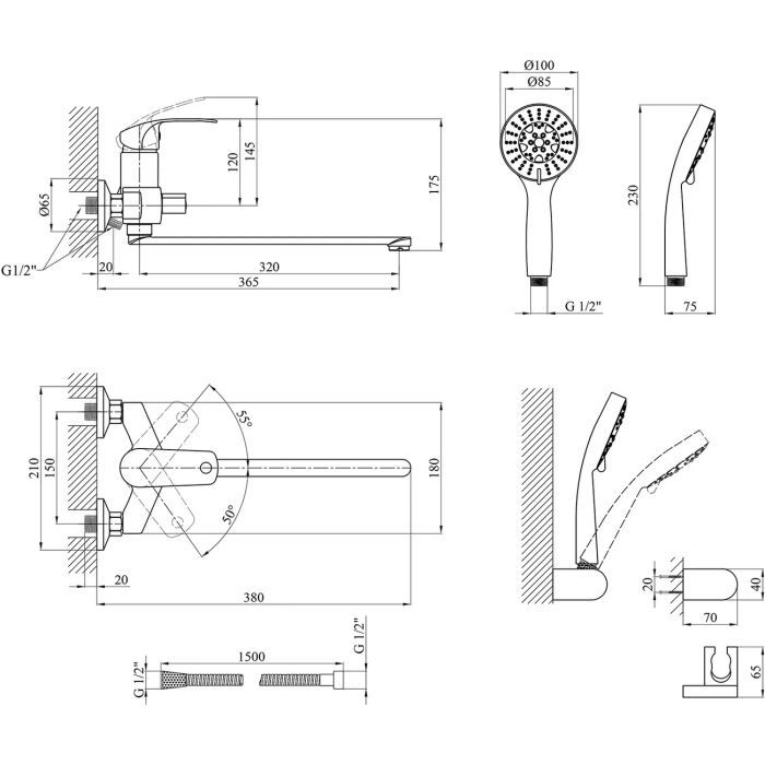 Змішувач Kroner Konstante-C071 (CV023592) зображення 7