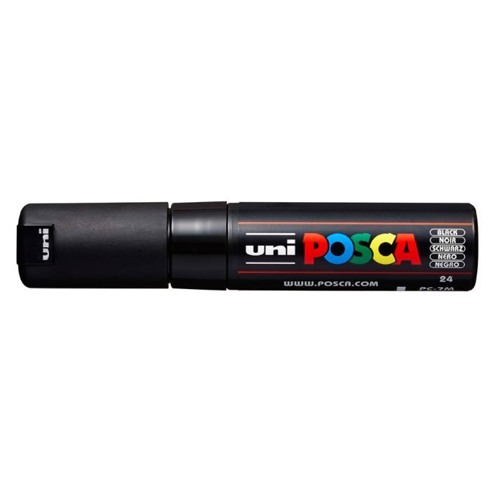 Маркер UNI Posca, 4,5-5,5мм, чорний (PC-7M BLACK) зображення 2