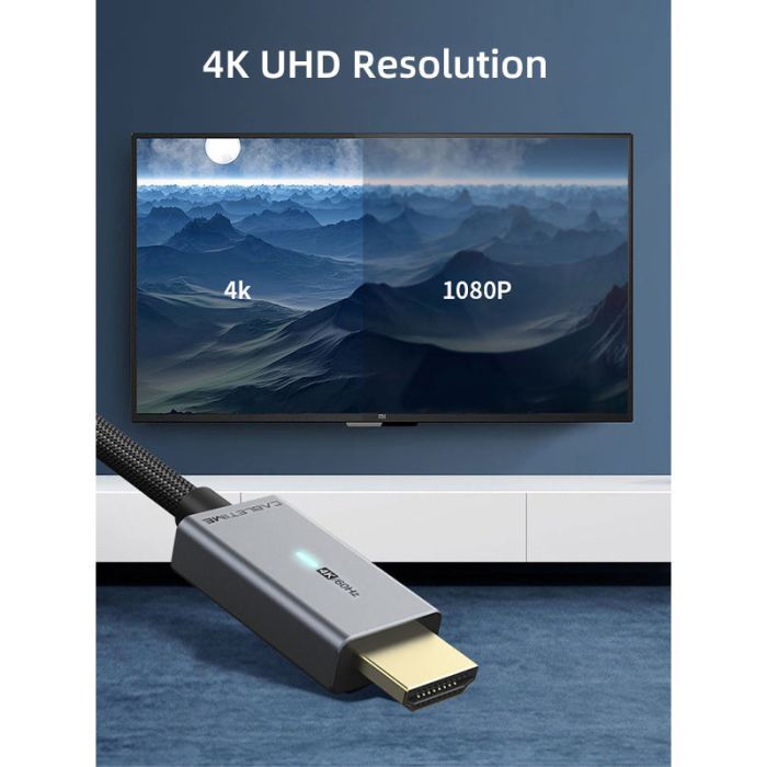 Кабель мультимедійний DisplayPort M to HDMI M 3.0m 4K60Hz Cabletime (CA915330) зображення 3