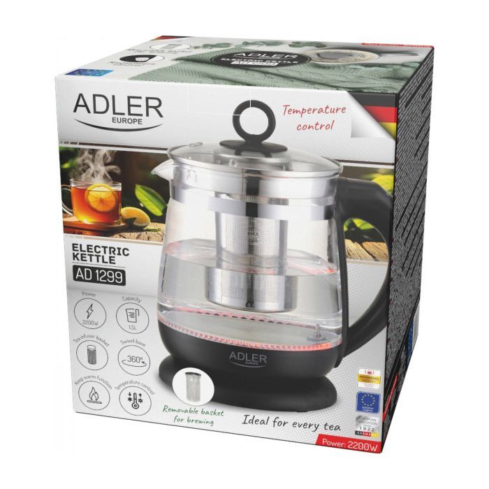 Електрочайник Adler AD 1299 black (AD1299b) зображення 10